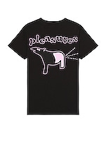 Pleasures Table T-shirt in Black, view 2, click to view large image.