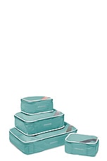 Paravel Aviator100 Packing Cube Case Set in Glacial Blue, view 1, click to view large image.