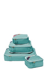 Paravel Aviator100 Packing Cube Case Set in Glacial Blue, view 2, click to view large image.