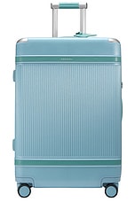Paravel Aviator100 Checked Suitcase in Marine Blue, view 1, click to view large image.