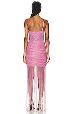 PatBO Ombre Beaded Gown in Pop Pink, view 4, click to view large image.