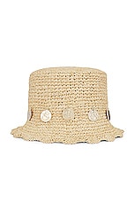 RABANNE Rabanne Hat in Natural & Light Gold, view 4, click to view large image.