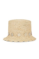 RABANNE Rabanne Hat in Natural & Light Gold, view 5, click to view large image.