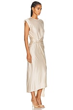 RABANNE Pierce Wrap Long Dress in Nude, view 2, click to view large image.