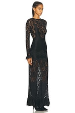 RABANNE Robe Long Dress in Black, view 2, click to view large image.