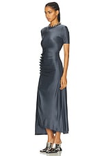 RABANNE Robe Long Dress in Ardoise, view 3, click to view large image.