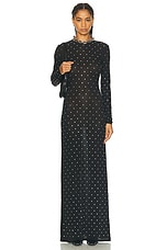 RABANNE Robe Long Dress in Black, view 1, click to view large image.