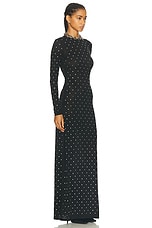 RABANNE Robe Long Dress in Black, view 2, click to view large image.