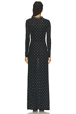 RABANNE Robe Long Dress in Black, view 3, click to view large image.