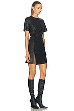 RABANNE Robe Short Dress in Black, view 2, click to view large image.