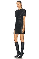 RABANNE Robe Short Dress in Black, view 3, click to view large image.