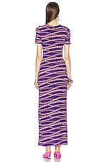 RABANNE Maxi Dress in Red Punk Chain, view 3, click to view large image.