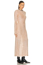 RABANNE Crystal Maxi Dress in Light Pink, view 2, click to view large image.