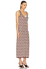 RABANNE Jacquard Tank Dress in Burgundy, view 2, click to view large image.