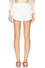 RABANNE Embroidered Short in Off White, view 4, click to view large image.