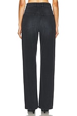 RABANNE Pantalon Straight Leg in Used Black Denim, view 4, click to view large image.