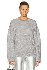 RABANNE Pullover Sweater in Light Silver, view 1, click to view large image.