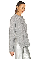 RABANNE Pullover Sweater in Light Silver, view 2, click to view large image.