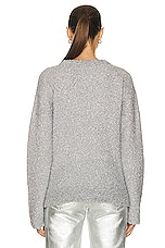 RABANNE Pullover Sweater in Light Silver, view 3, click to view large image.