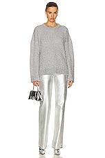 RABANNE Pullover Sweater in Light Silver, view 4, click to view large image.
