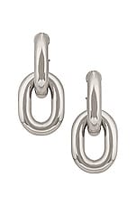 RABANNE XL Link Hoop Earrings in Silver, view 1, click to view large image.