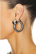 RABANNE Mini Mesh Earrings in Silver, view 2, click to view large image.