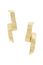 RABANNE Wave Earrings in Gold, view 1, click to view large image.