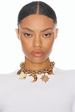 RABANNE Charm Chain Necklace in Gold, view 2, click to view large image.