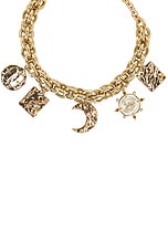 RABANNE Charm Chain Necklace in Gold, view 3, click to view large image.