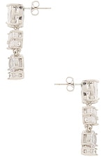 RABANNE Crystal Earrings in Silver & Crystal, view 2, click to view large image.