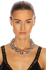 RABANNE XL Link Necklace in Silver, view 2, click to view large image.