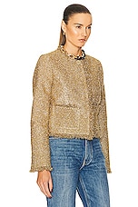 RABANNE Crystal Jacket in Gold, view 2, click to view large image.