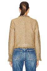 RABANNE Crystal Jacket in Gold, view 3, click to view large image.