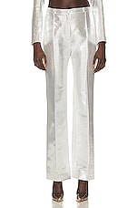 RABANNE Straight Leg Pant in Silver, view 1, click to view large image.