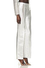 RABANNE Straight Leg Pant in Silver, view 2, click to view large image.