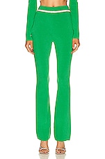 RABANNE Crystal Belt Pant in Green, view 1, click to view large image.