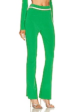 RABANNE Crystal Belt Pant in Green, view 2, click to view large image.