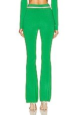 RABANNE Crystal Belt Pant in Green, view 3, click to view large image.