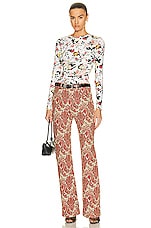 RABANNE Straight Leg Pant in Cotton Grunge Tapestry, view 4, click to view large image.