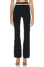 RABANNE Crystal Waist Pant in Black, view 1, click to view large image.