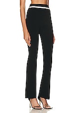RABANNE Crystal Waist Pant in Black, view 2, click to view large image.