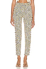 RABANNE Skinny Pant in Leopard Natural, view 1, click to view large image.