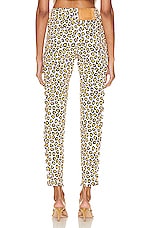 RABANNE Skinny Pant in Leopard Natural, view 3, click to view large image.