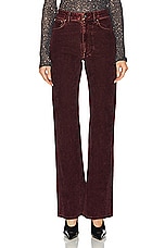 RABANNE Velvet Pants in Bordeaux, view 1, click to view large image.