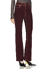 RABANNE Velvet Pants in Bordeaux, view 2, click to view large image.