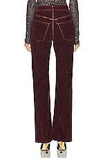 RABANNE Velvet Pants in Bordeaux, view 3, click to view large image.