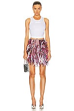 RABANNE Chain Skirt in Pink, view 4, click to view large image.