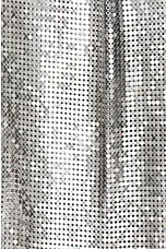 RABANNE Mesh &amp; Lace Mini Skirt in Silver, view 5, click to view large image.