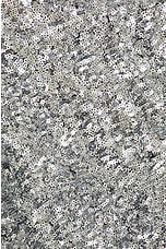 RABANNE Sequin Wrap Mini Skirt in Silver, view 6, click to view large image.
