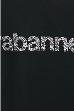 RABANNE Logo Tee Shirt in Black, view 5, click to view large image.